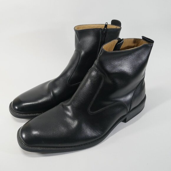 Giorgio Brutini Men's Black Genuine Leather Dress Boots Sz 12 ~ 66014 - Picture 1 of 10